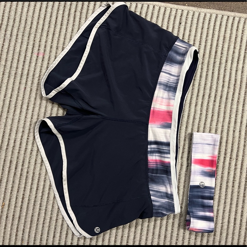 Lululemon shorts and headband